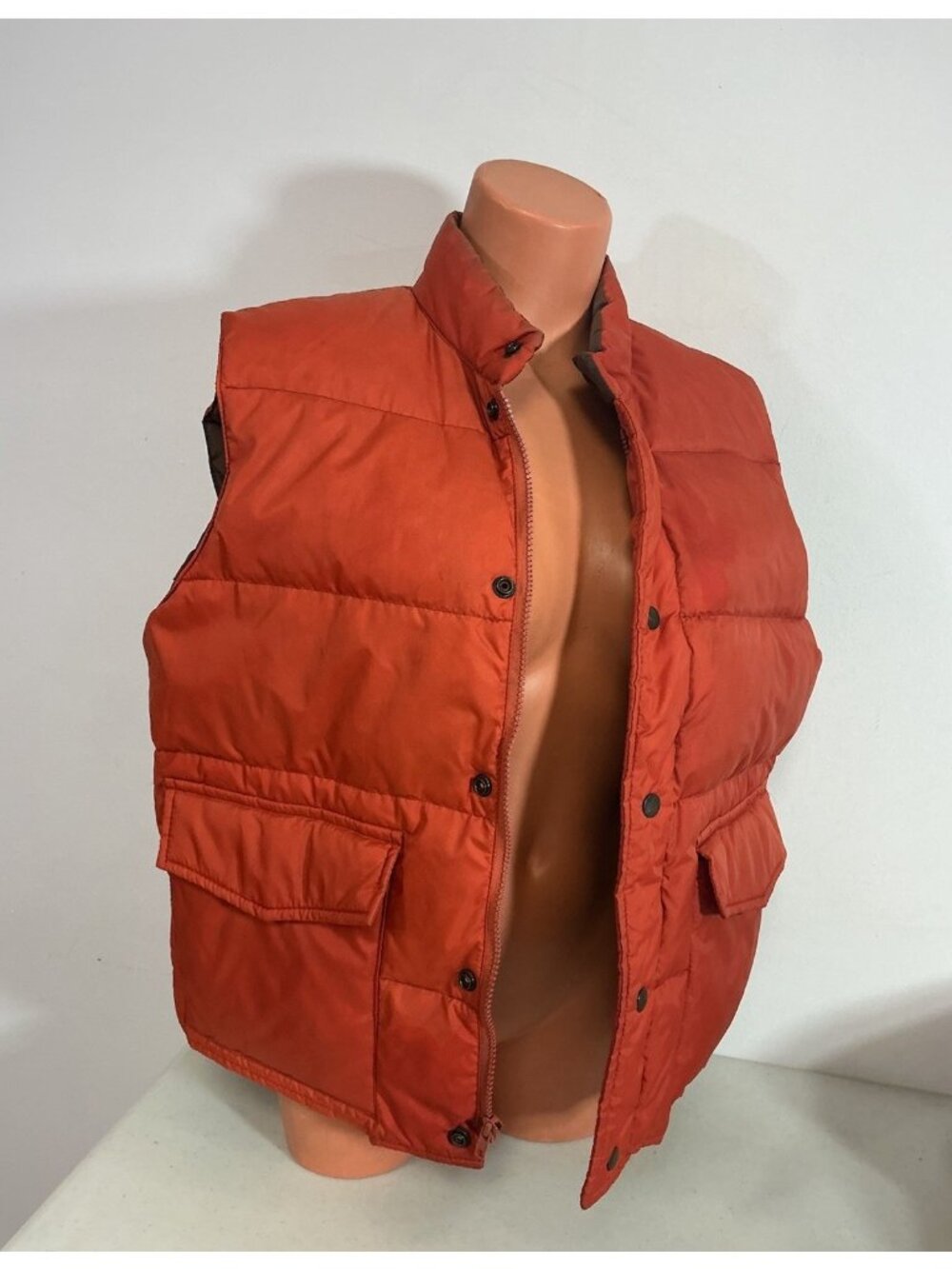 Vintage Orange Retro Vest St Moritz Puffer Womens Medium